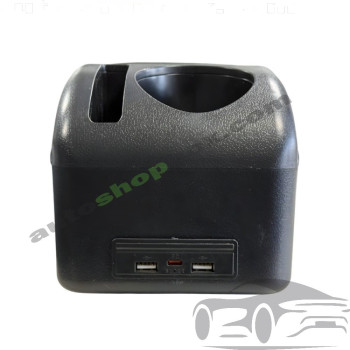 Универсален подлакътник за кола с 6 порта за зареждане (4x USB + 2x Type-C)
