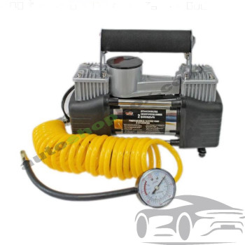 Мощен Двуцилиндров Компресор за Гуми 12V 240W (55 л/мин)