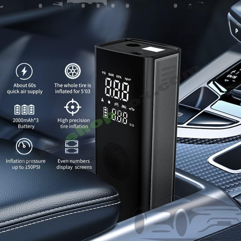 Акумулаторен Смарт Компресор за Гуми с LCD Дисплей 120W