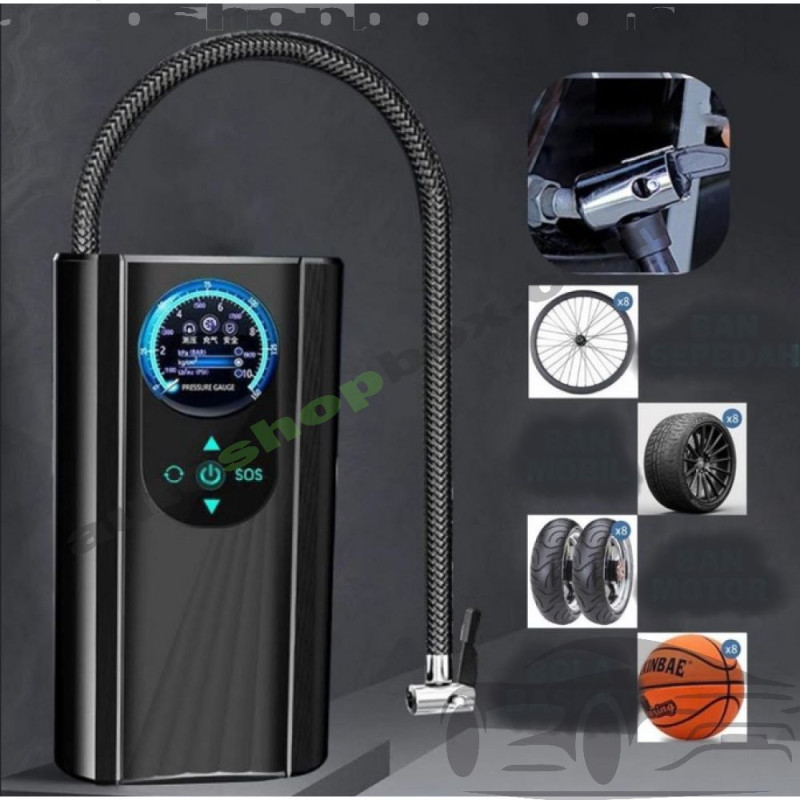 Акумулаторен Компресор за Гуми CHARGE PUMP 120W