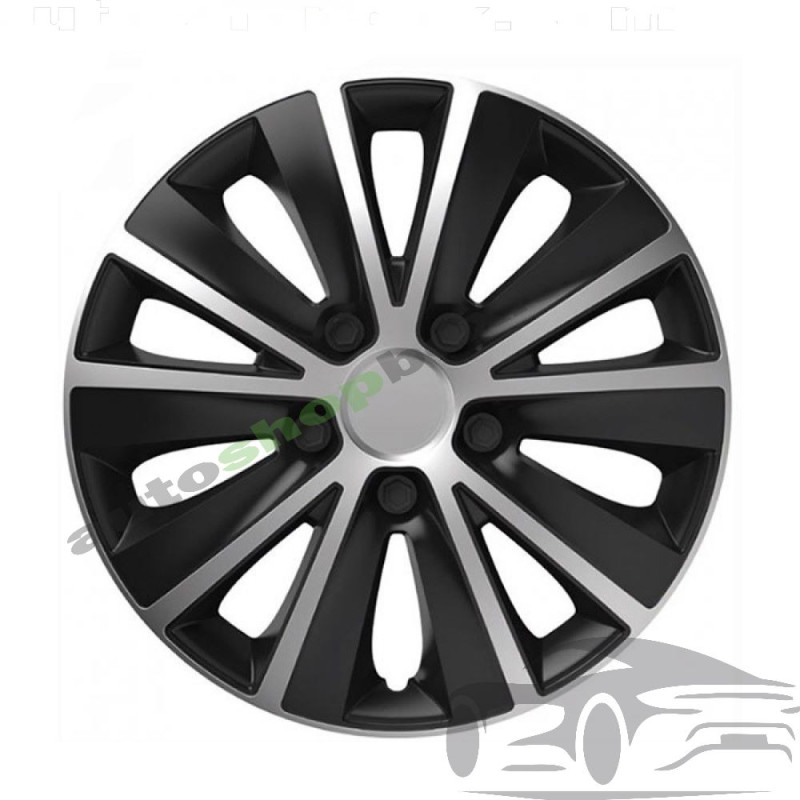 Комплект тасове за джанти 14" Versaco Rapid Silver / Black (4 бр.)