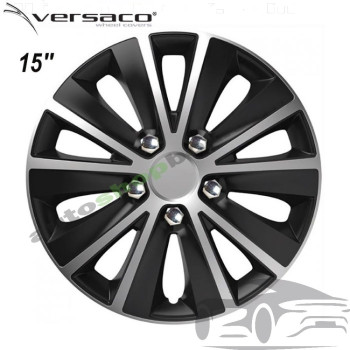 Тасове за джанти 15'' Versaco Rapid NC Silver / Black, комплект 4 бр.