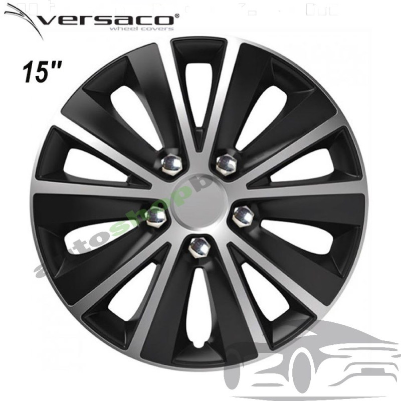 Тасове за джанти 15'' Versaco Rapid NC Silver / Black, комплект 4 бр.