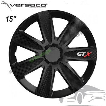 Комплект тасове за джанти 15" Versaco Carbon GTX Black (4 бр.)
