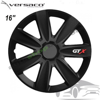 Тасове за джанти 16'' Versaco Carbon GTX Black, комплект 4 бр.