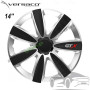 Комплект тасове за джанти 14" Versaco Carbon GTX Black / Silver (4 бр.)