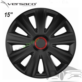 Комплект тасове за джанти 15" Versaco Carbon Aviator RR Black (4 бр.)