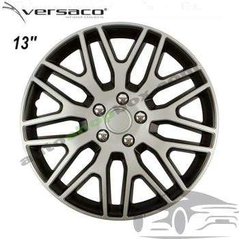 Комплект тасове за джанти 13" Versaco Dakar NC Silver/Black (4 бр.)