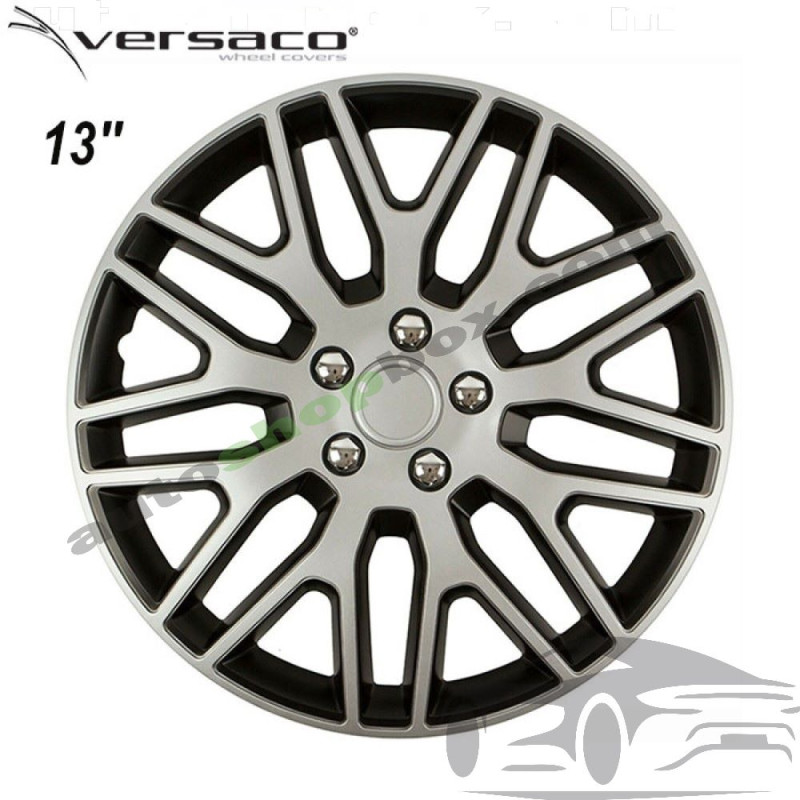 Комплект тасове за джанти 13" Versaco Dakar NC Silver/Black (4 бр.)