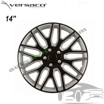 Комплект тасове за джанти 14" Versaco Dakar NC Black/Silver (4 бр.)