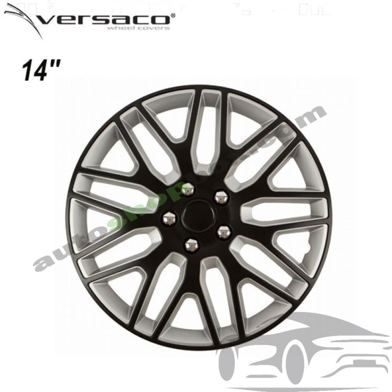 Комплект тасове за джанти 14" Versaco Dakar NC Black/Silver (4 бр.)