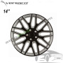 Комплект тасове за джанти 14" Versaco Dakar NC Black/Silver (4 бр.)