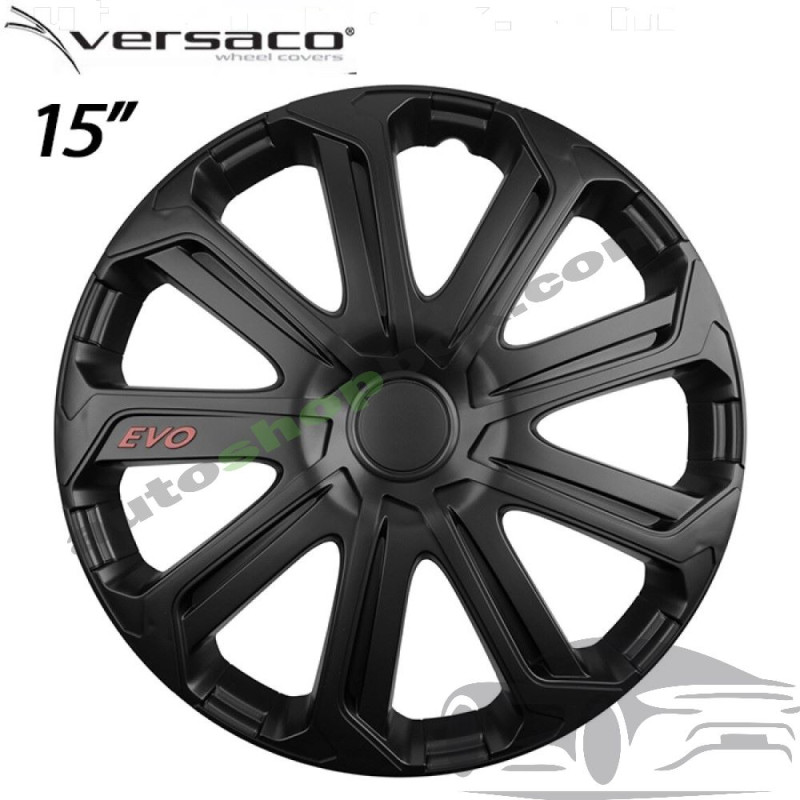 Комплект тасове за джанти 15" Versaco Evo Black (4 бр.)