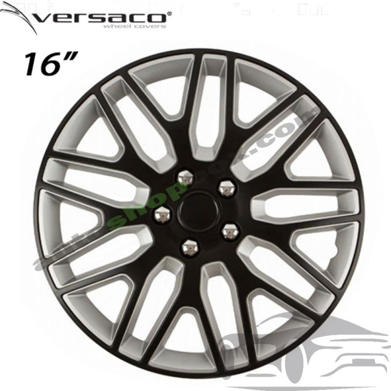 Тасове за джанти 16'' Versaco Dakar NC Black / Silver, комплект 4 бр.