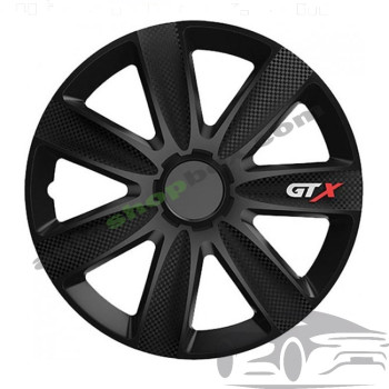 Тасове за джанти 13" Versaco Carbon GTX - 4 броя (Черно и Сребристо)