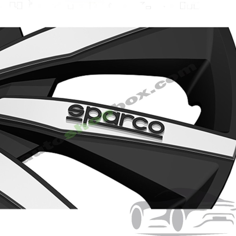 Тасове за джанти 15" Sparco MILANO - 4 броя (Черно и Сребристо)