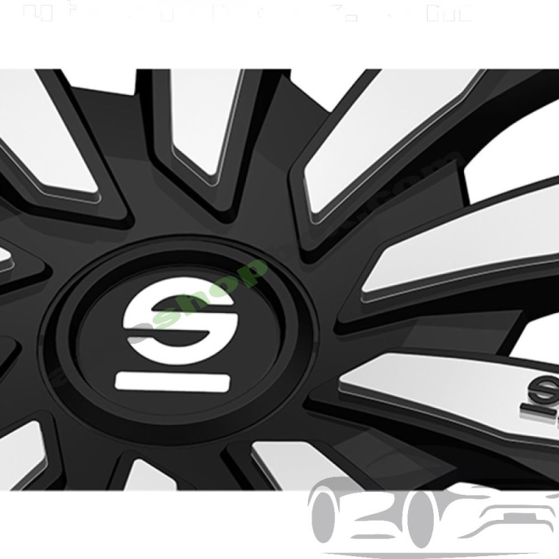 Тасове за джанти 15" Sparco MILANO - 4 броя (Черно и Сребристо)