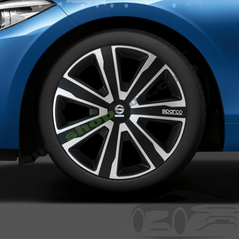 Тасове за джанти 14" Sparco PALERMO - 4 броя (Черно и Сребристо)