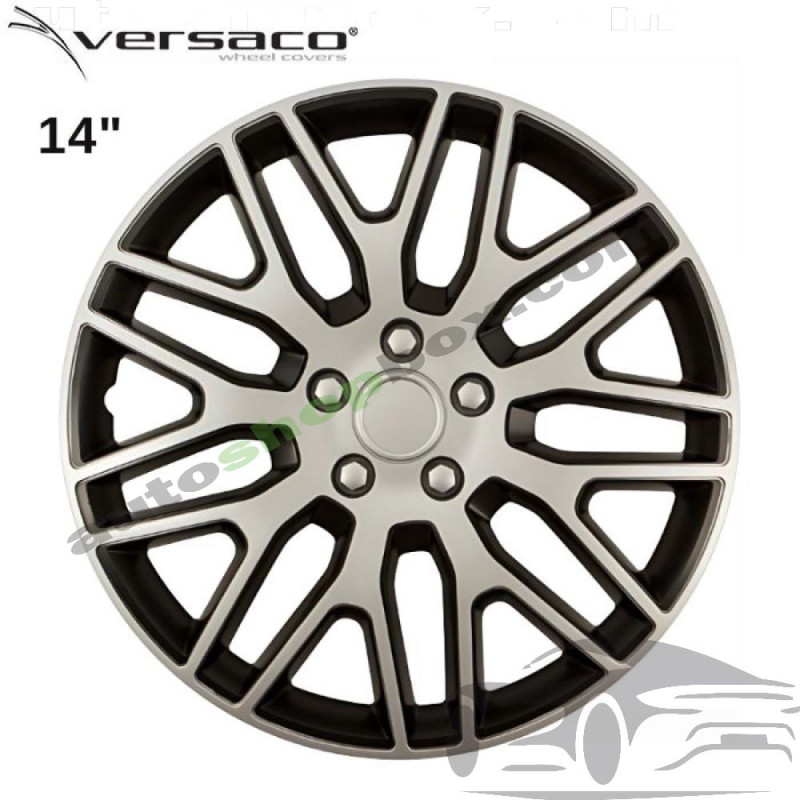 Комплект тасове за джанти 14" Versaco Dakar Silver/Black (4 бр.)