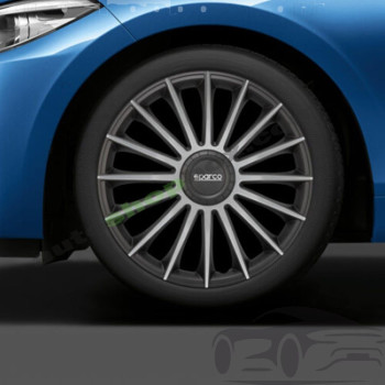 Тасове за джанти 14" Sparco TREVISO - 4 броя (Черно и Сребристо)